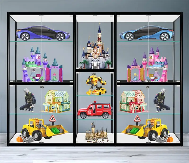 Wholesale Wine Toy Display Cabinet Led Glass Display Cabinet Modern Showcase For Shopping Mall