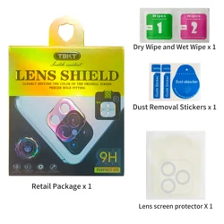 High aluminum 3D Camera Protector For iPhone 14 13 12 11 Camera Lens Protector Tempered Glass Screen Protector