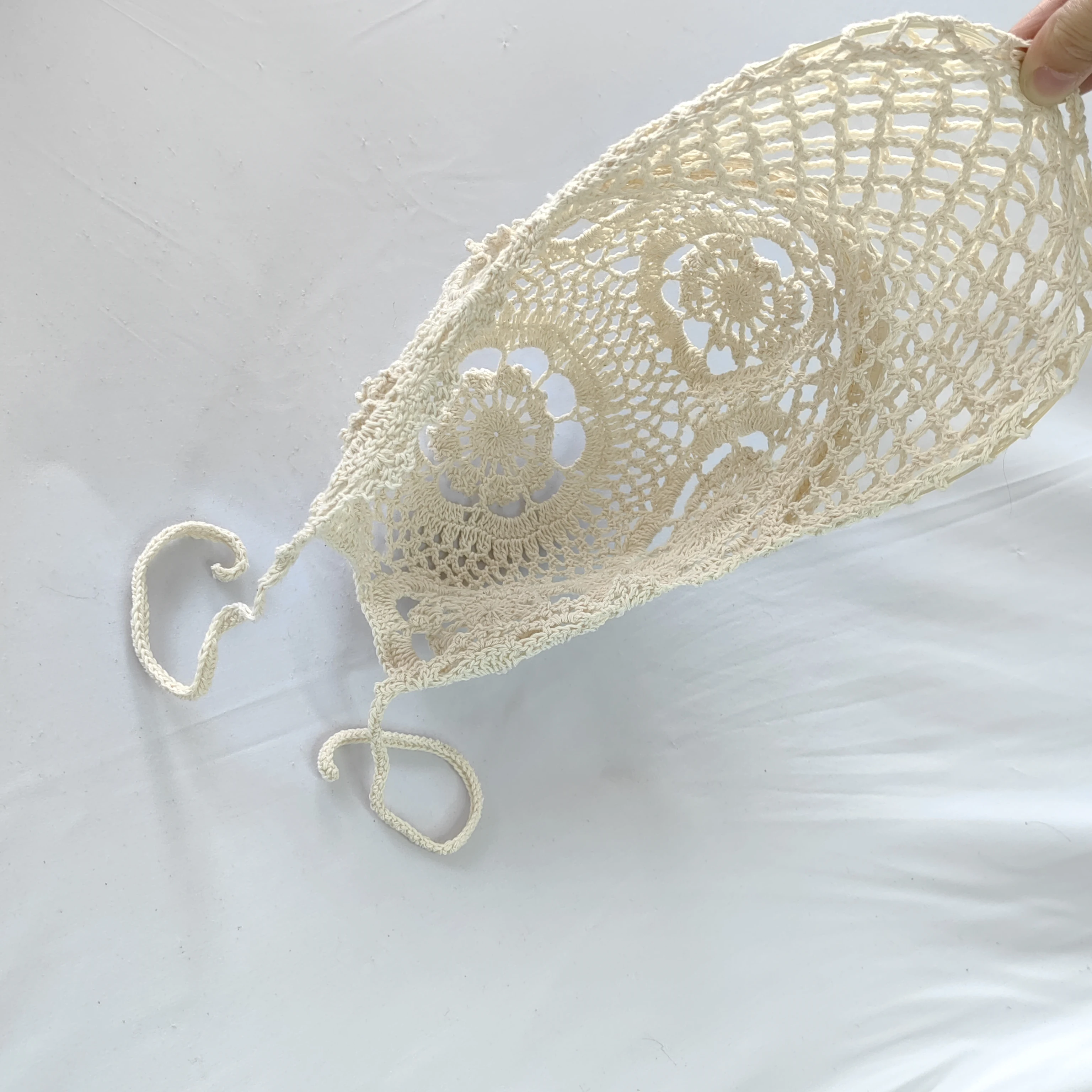 Hot selling knit hollow top visor hat knit hollow top visor hat knitted hat with hollow out