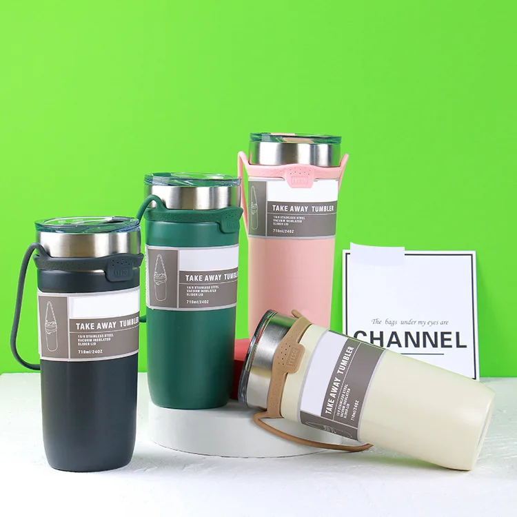 Tyeso coffee mug large capacity handle cup Thermos cup Japanese simple coffee car mug 304 stainless steel water cup