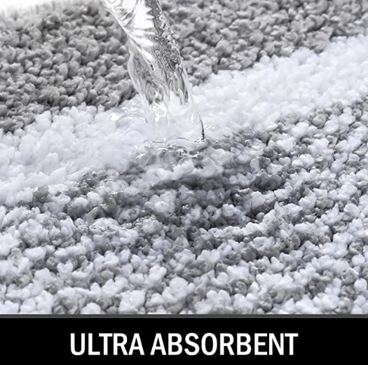 Anti Slip Bath Room Mat Shaggy Absorbent Washable Bathroom Rug