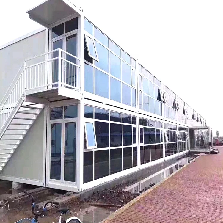 Two Storey Prefab Houses Factory Flat Package 20ft Container House
