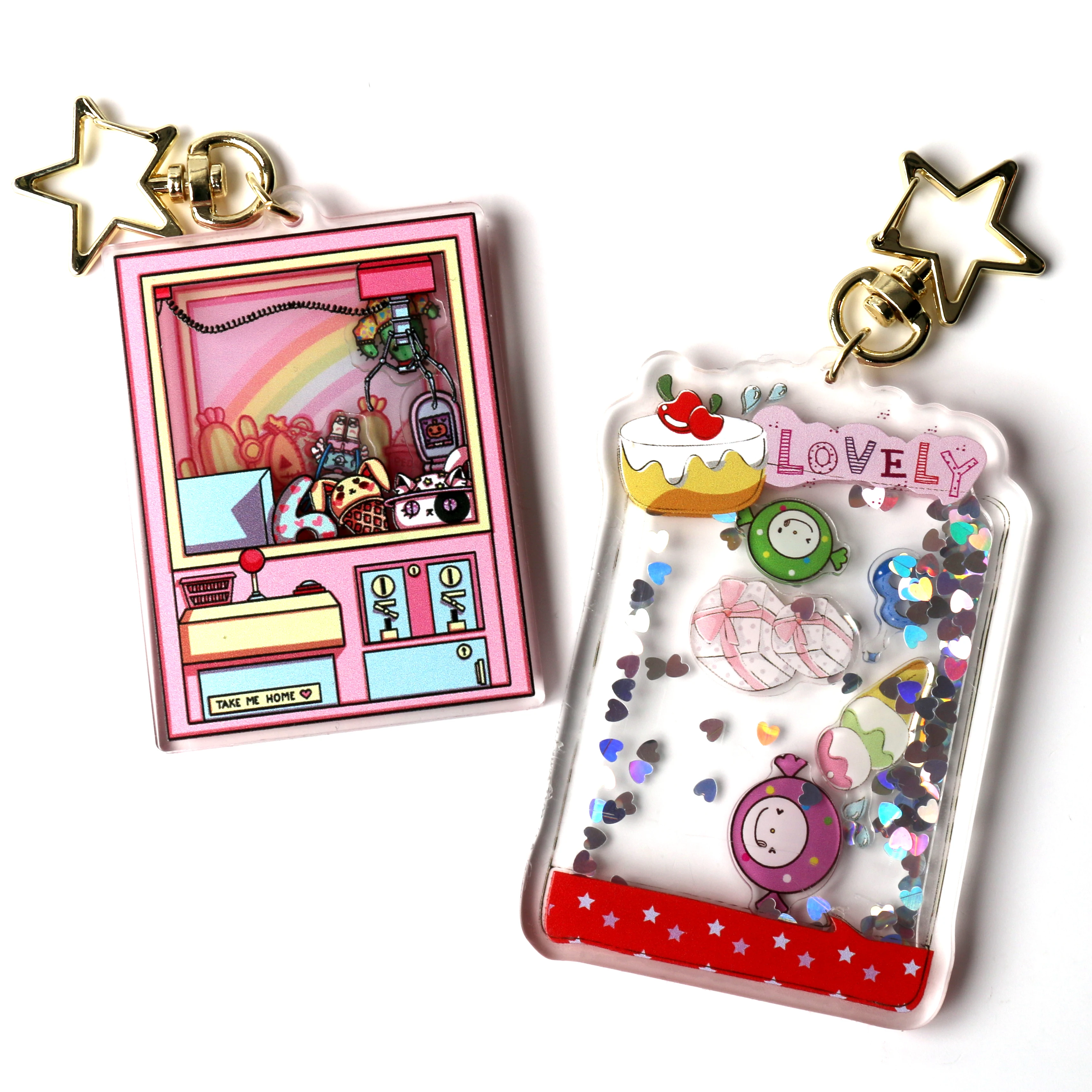 Acrylic Charms Plastic Wholesale  Promotional Gift Customized Personalized Creative Custom Acrylic Ke chain For Car