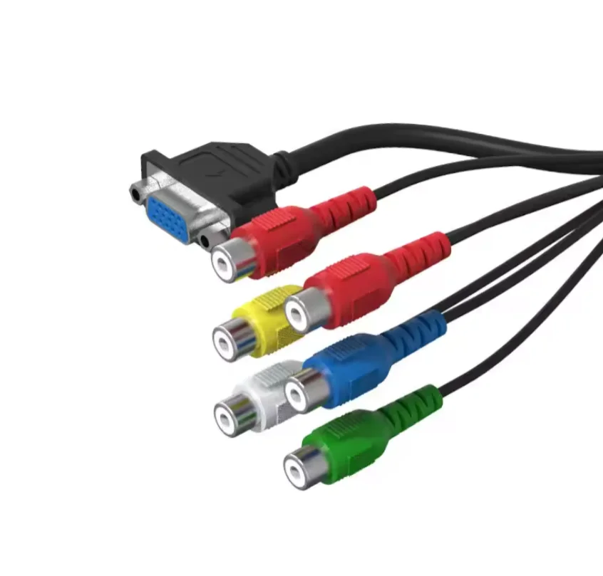 Factory Wholesale 0.5m AV Cable RCA Full Interface Fast Transmission Audio Video Cable Cord Play Station 2 3 Game TV Accessories