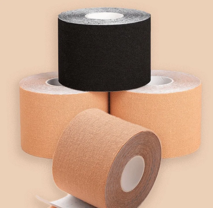 Waterproof Breathable Body Tape DIY Big Size Boob Bra Accessories Adhesive Breast Lift Tape For Womens Coffee Color