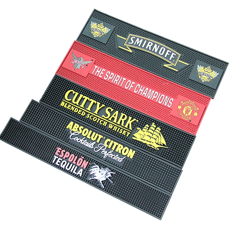 Customized Personalized Rubber Bar Spill Mat Bar Counter Mat Silicone Bar Mat Rubber