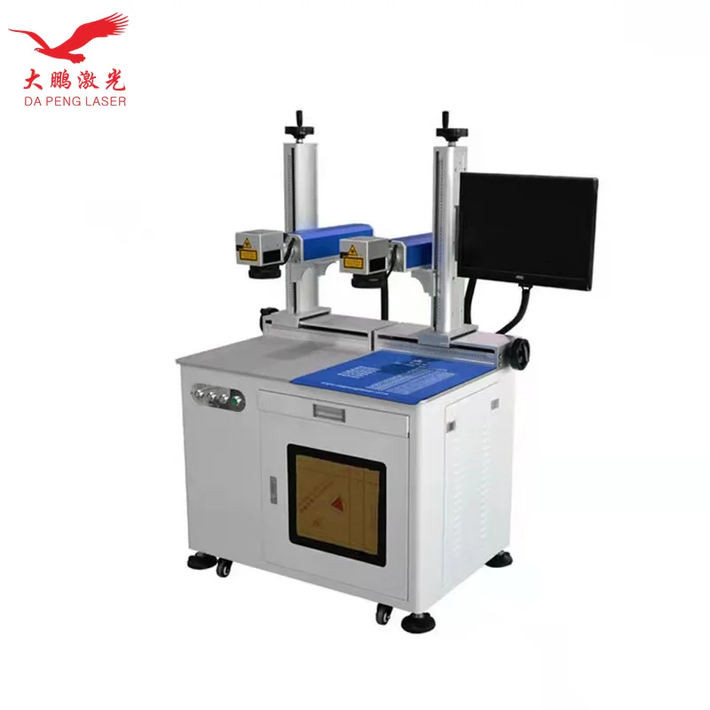 2 in 1 Desktop Max Raycus 2 Axis 20w 30w 50w Double Red Lights Galvo Scanner Kit Fiber Laser Machine Marking Engraver