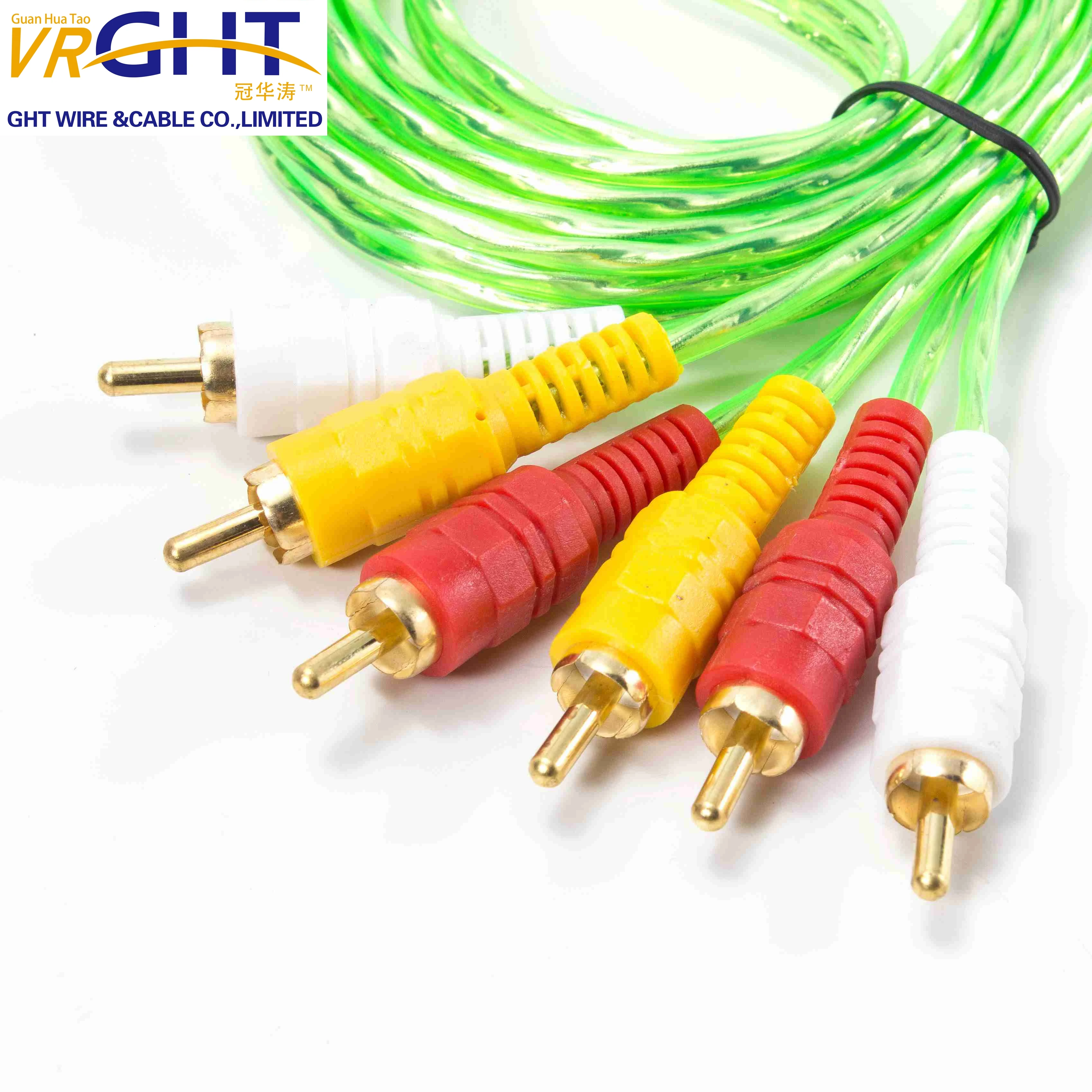 3RCA Male to 3RCA Male Audio Video Cable RCA Splitter Cable 1.5M 3M 5M splitter rca