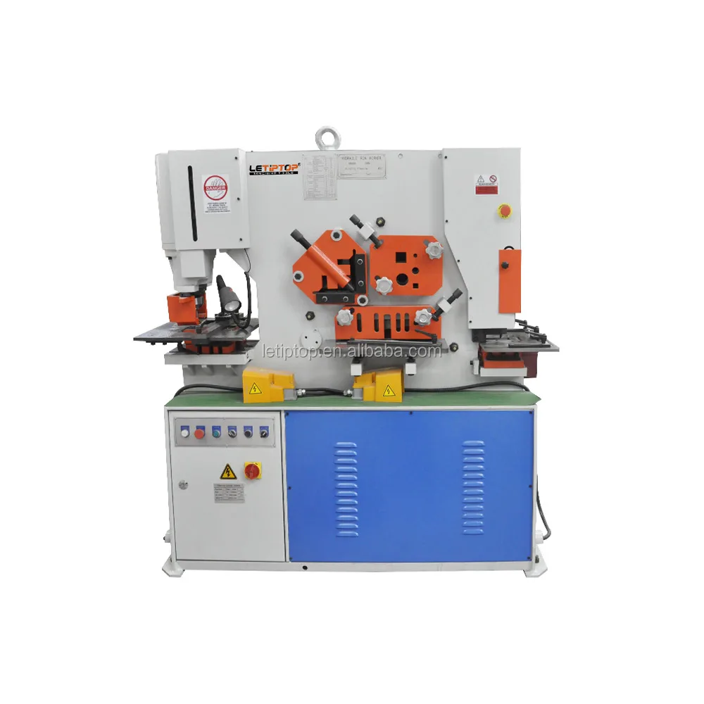 Flexible Manufacturing China LETIPTOP channel steel shear hydraulic ironworker