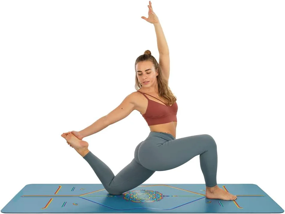 Custom printed eco-friendly biodegradable non-slip anti-sweat comfortable pu teen yoga mat suppliers