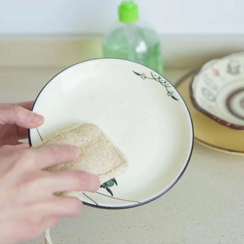 Eco-friendly Loofah Sponge 100% Biodegradable Natural Cellulose Sponge For Kitchen