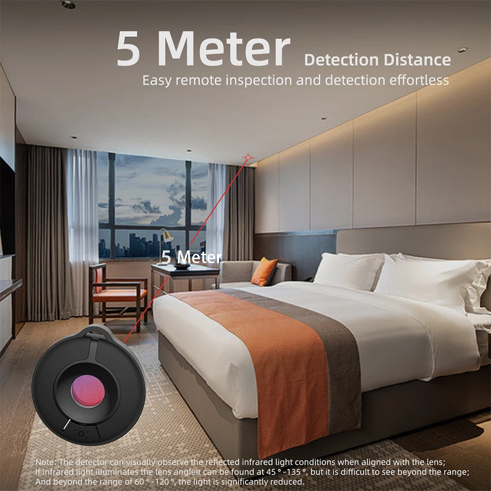 White  camera detector, hotel infrared scanning detector anti theft and anti peeping intelligent detection  Portable  white