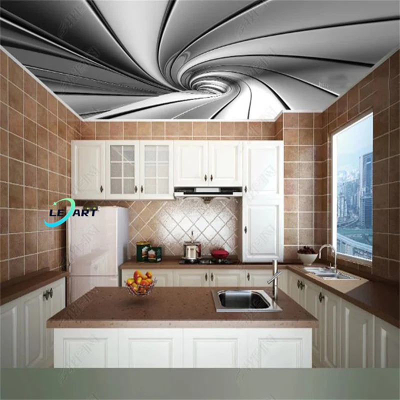 Zhejiang Decorative PVC False ceiling panel spanndecken plafond tendu pinglaed stretch ceiling for kitchen