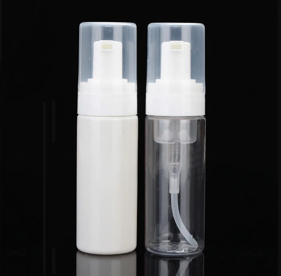 100ml 120ml 150ml 200ml PET Clear Facial Cleanser Foaming Pump Bottle Refillable Plastic Liquid Hand Soap Mousse Bottle