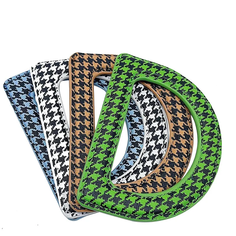 1/2Pcs D-shaped Leather Bag Handle Metal Ring Handbag Handles Replacement DIY Purse Luggage Handcrafted Accessories