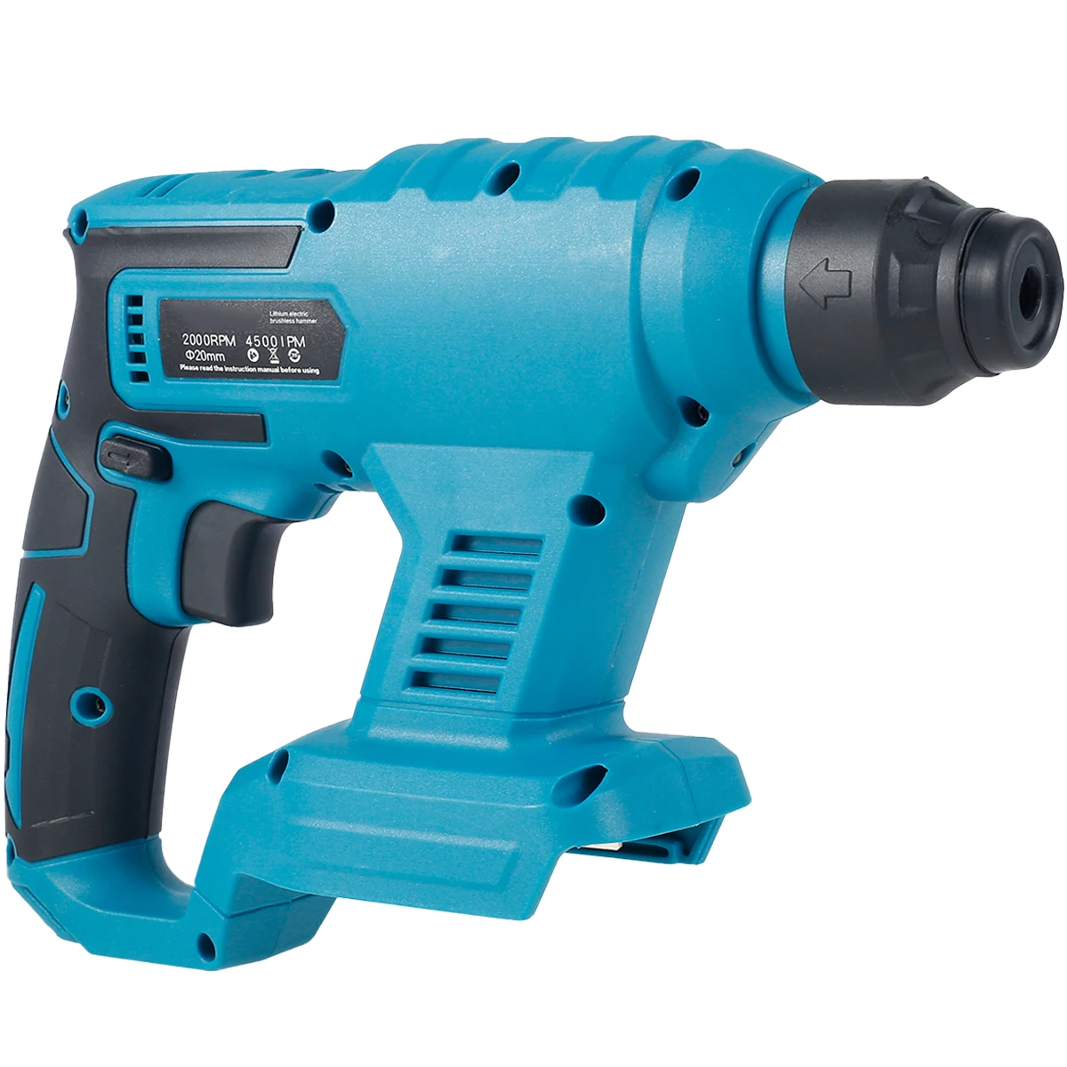 Cordless Hammer 4500 rpm Electric Hammer Variable Speed Concrete Demolition Hammer Compatible with Makita 18V Battery for Steel