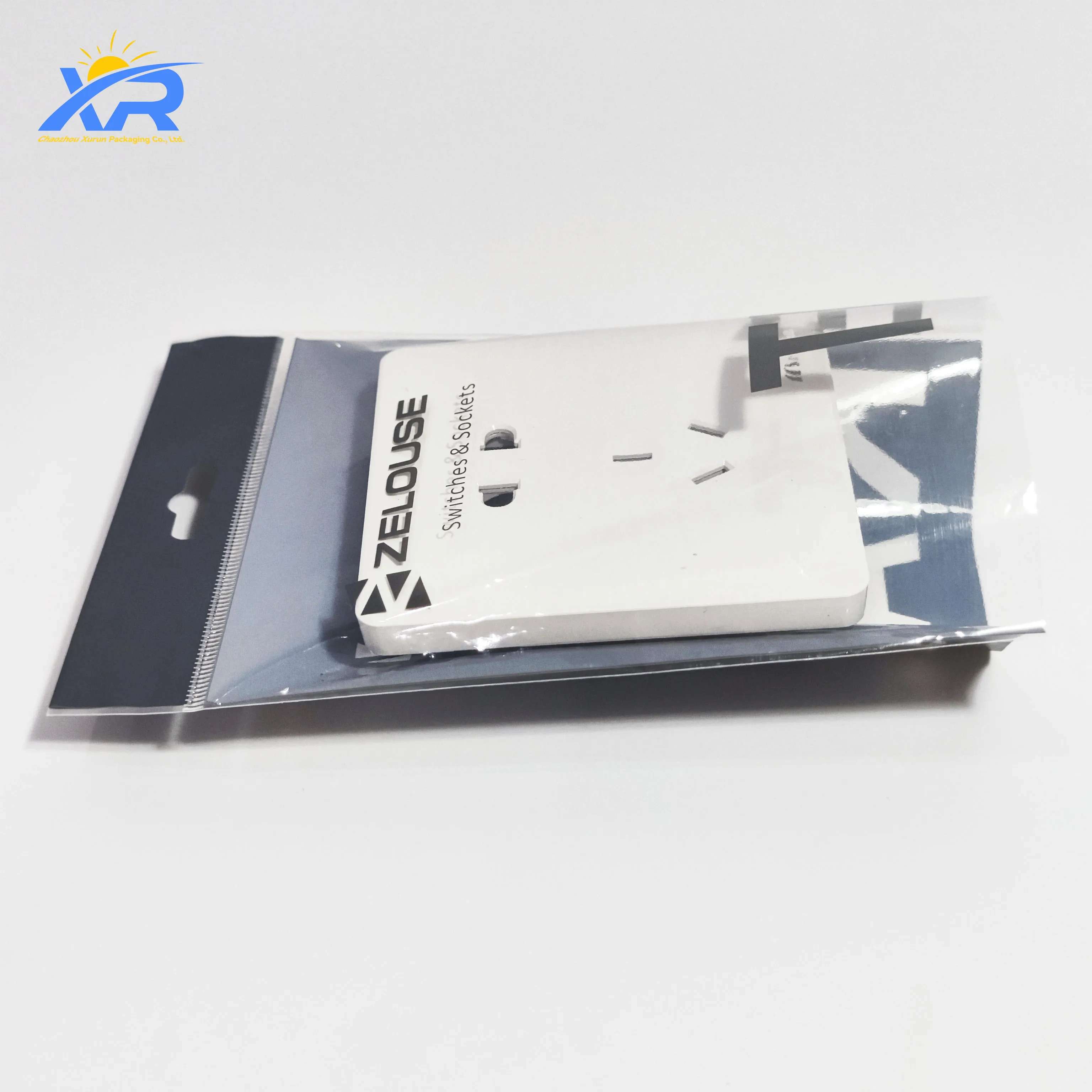 China Factory Socket Outlets Packing Bag Storage Custom logo Opp Cpp Plastic Bag Printed Plastic Packaging