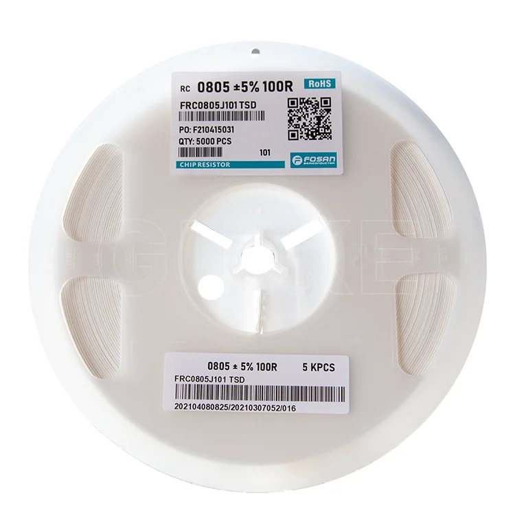 0805(2012) 5% 100R heat cooled transistor diode fuse aluminum high power variable load bank chip resistor