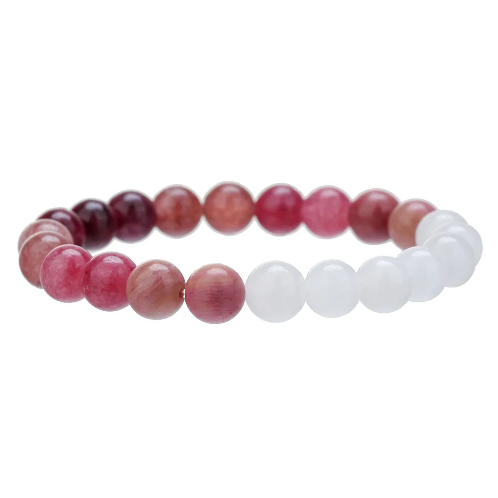 Colored Stone Crystal Beads Elastic Bracelet for Women Aventurine Malachite Beaded Bracelets Jewelry