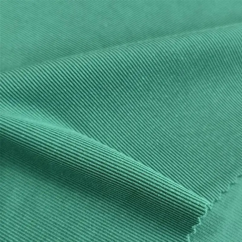 Wholesale 260 G/SM Combed Polyester Span Stretch 1x1 Soft Rib Knitted Fabric for Dresses Shirts Covers-for Girls and Boys