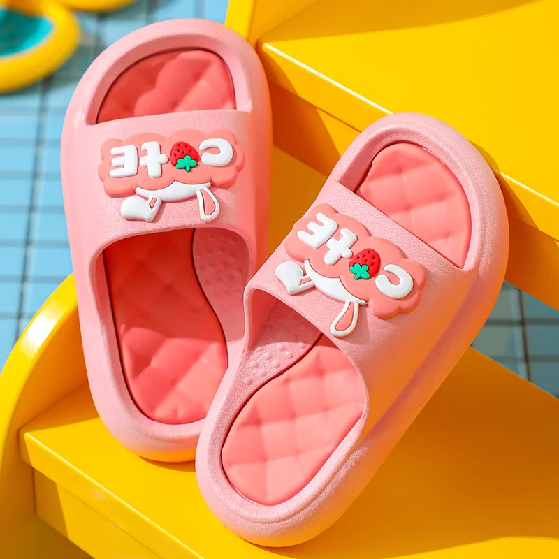 Детские тапочки принцессы для девочки, Нескользящие, водонепроницаемые, с мягкой подошвой, домашние тапочки, тапочки для ванной, Уличная обувь