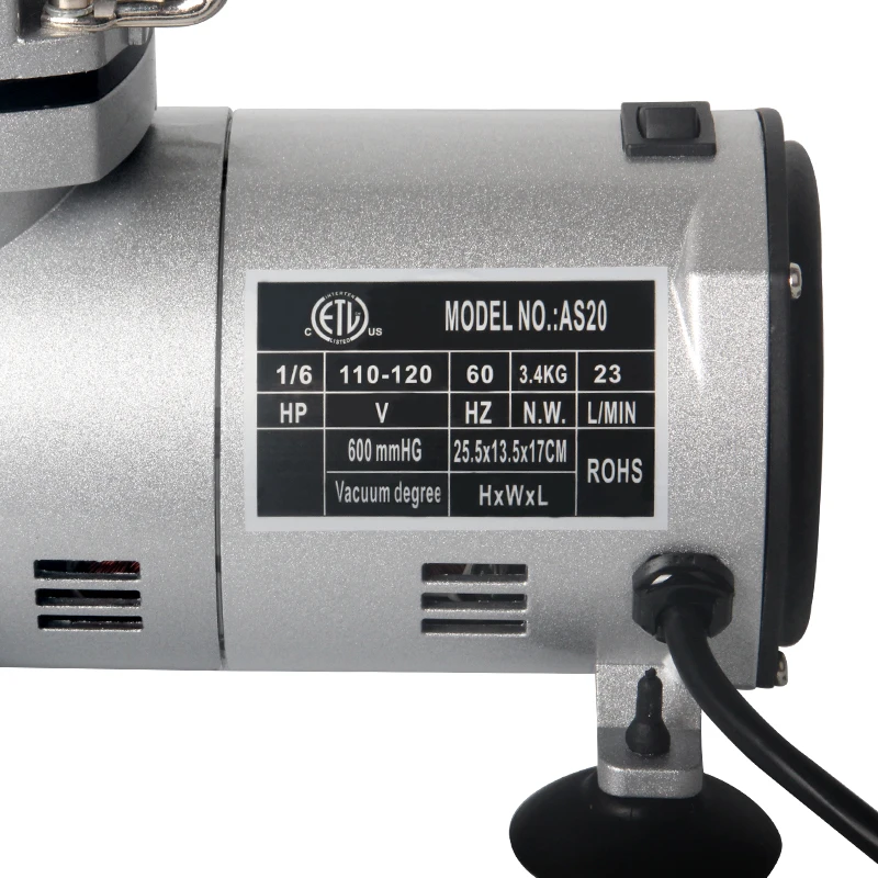 Portable piston Airbrush  pump 1/6HP 220v ac micro electric portable air compressor pump for painting