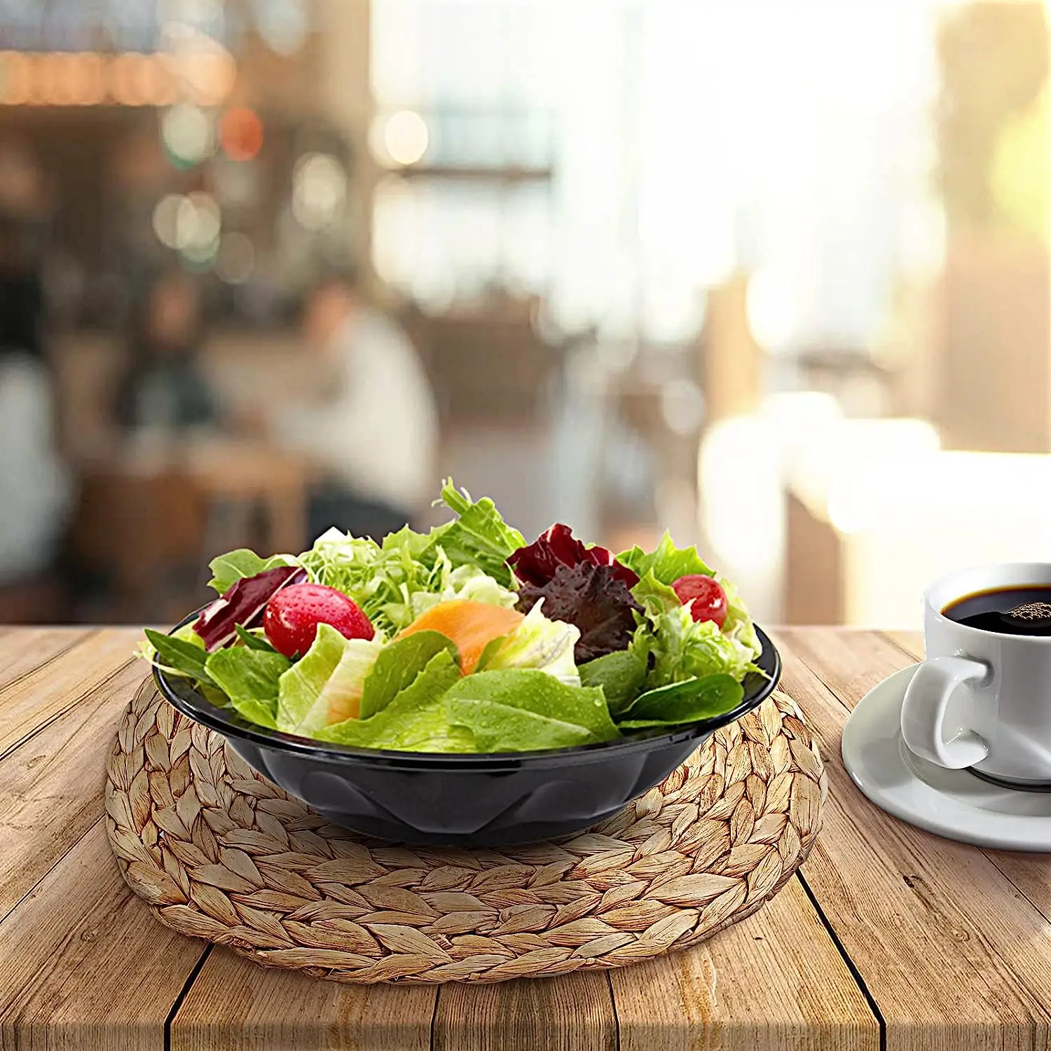 Oval Rattan Placemats Water Hyacinth Woven Place Mat Heat Resistant Table Mats Rustic Seagrass Placemats for Countertop