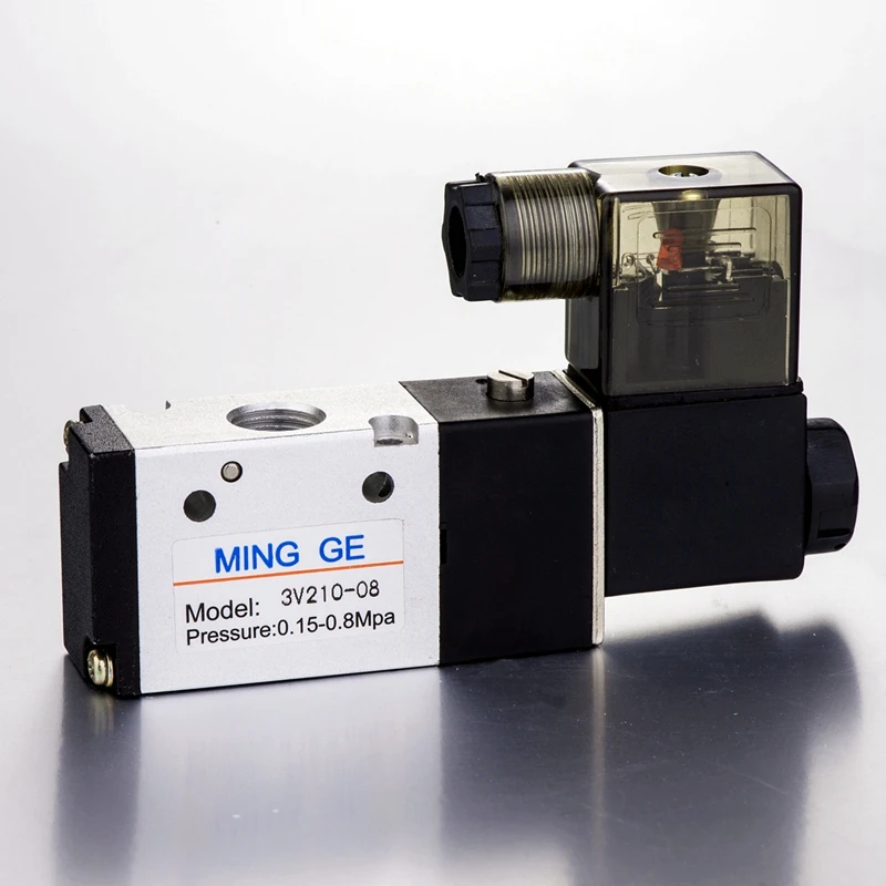 3V310-10 24V 220V Air Control Solenoid Valve 12V Solenoid Directional Valve 3/2 Way Electrical Pneumatic Solenoid Valve