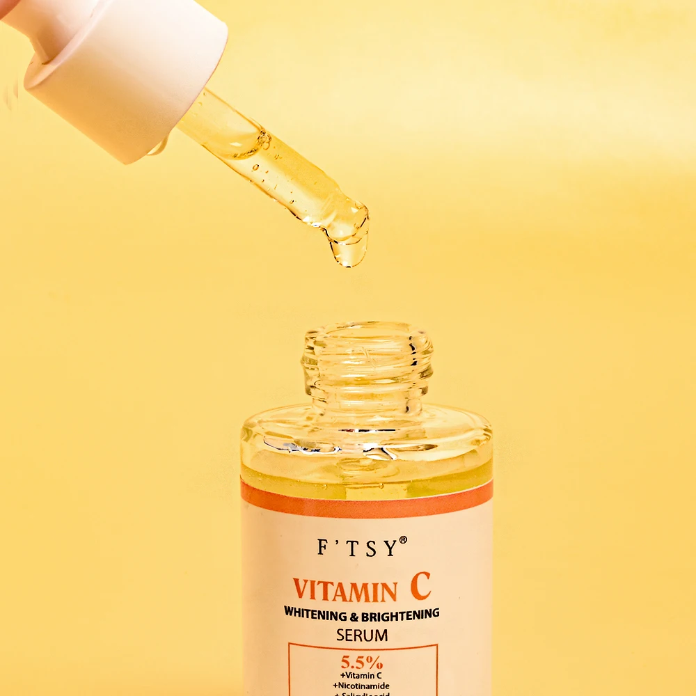 Vitamin C Serum for Face and Neck VC Essence with Hyaluronic Acid Skin Whitening Product for Aging OEM & ODM Facial Serum
