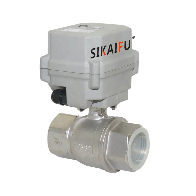 12V 24V Mini Stainless Steel DN50 BSP Electric Ball Valve
