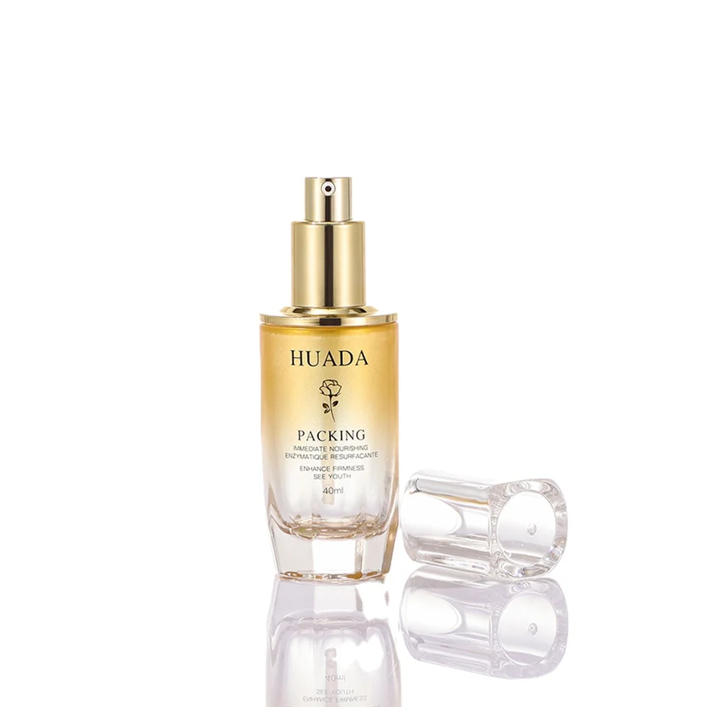 Glass cosmetic bottle 40ml press lotion bottle  foundation base cream Essential Oil Bottle 30ml 50ml Frosted Co