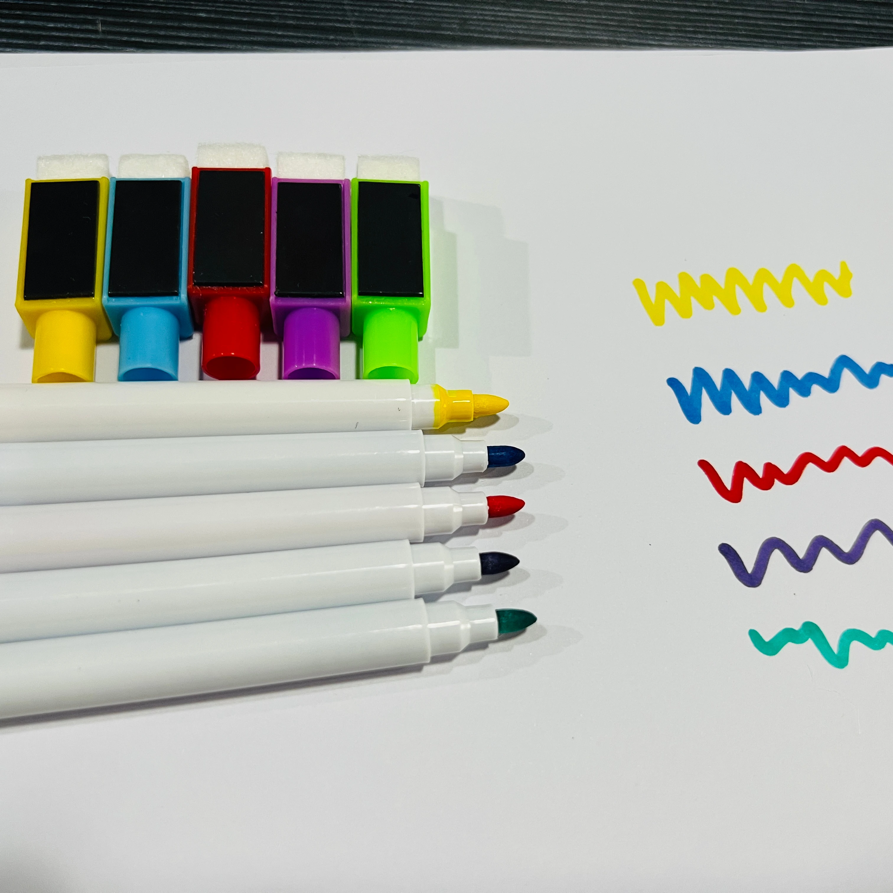 Board Marker Pen Back to School Magnetic Erasable White Pantone Black Custom Red Blue Logo Item Packing Packaging Office Color