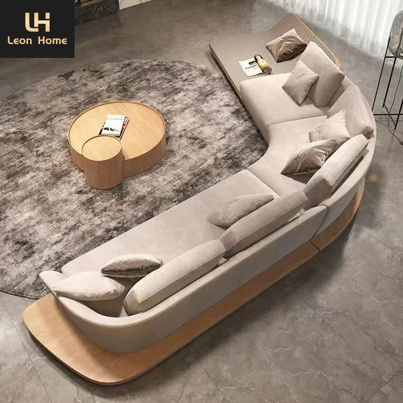 New Italian Luxury Style Modern Sectional Sofa Light Luxury Simple Design Sofa Set Living Room Furniture Sofa