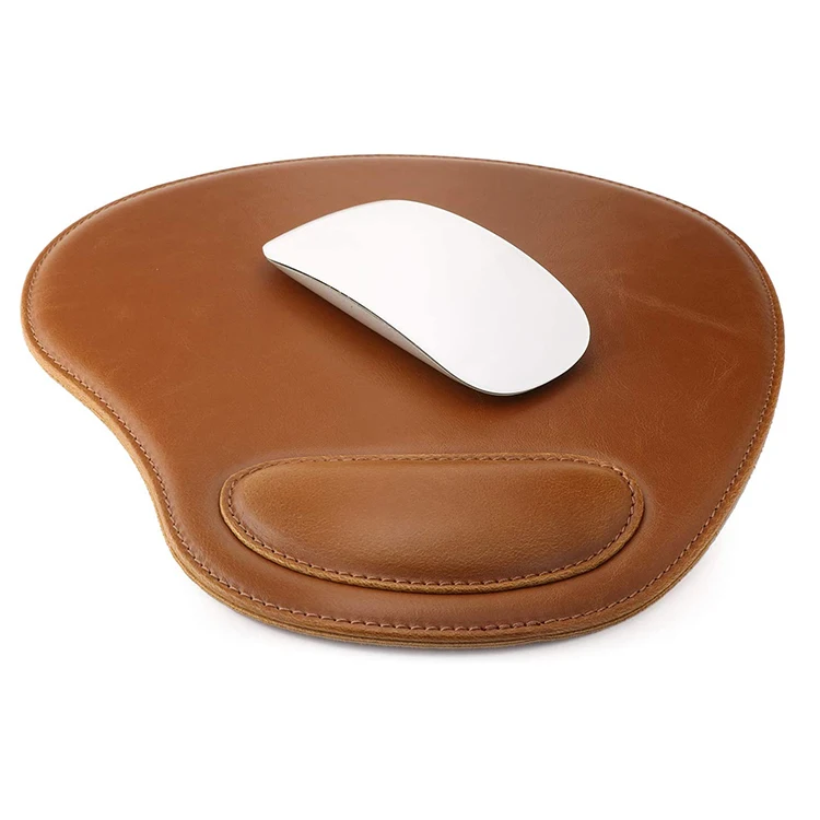 Custom Logo Anti-Slip Wrist Rests Oval Mouse Mats Gaming Laptop PC Desktop Mousepads Mouse Pads Mat Leather Mouse Pad