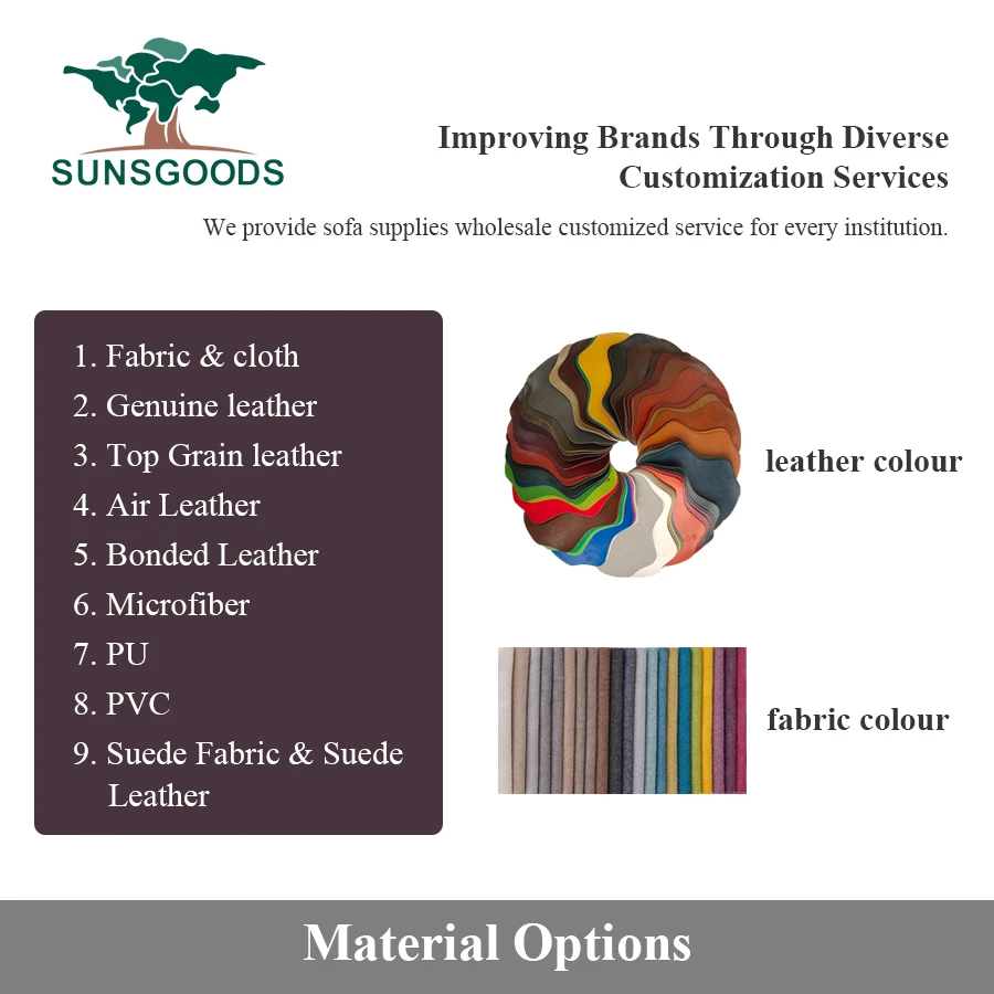 Modern Style Design Corner Couch Sofa Customized color leather  living room Furniture Three Seat sofa set