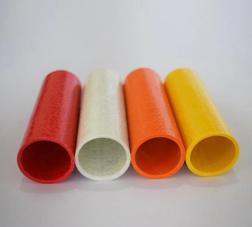 FRP pultruded fiber profile circular section pipe products are used for cable tray, cable conduit, handrail and other purposes