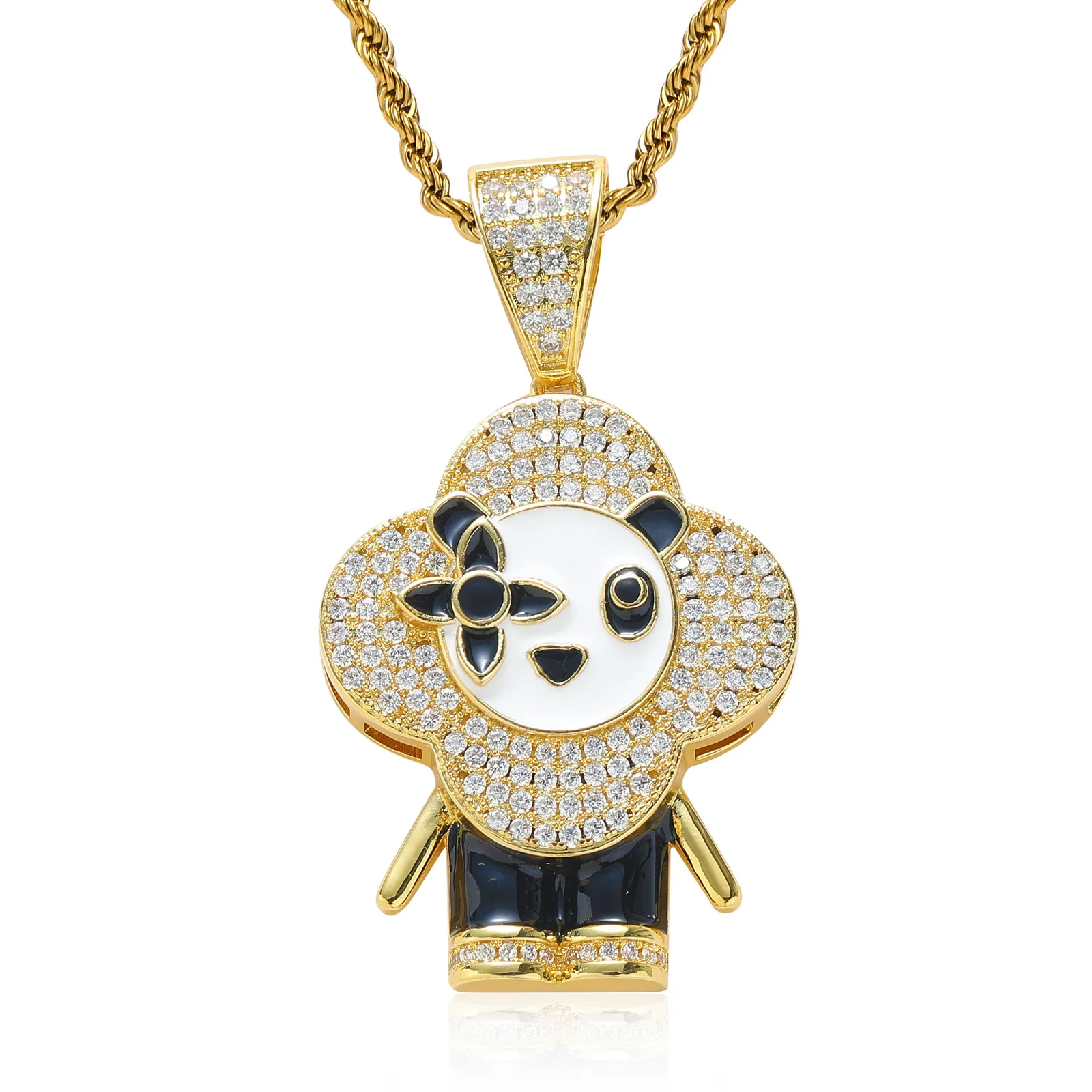 14k Gold Plated Dainty Pendant Stainless steel Necklace Cartoon Pendant Cute Necklace Pendants Jewelry for women