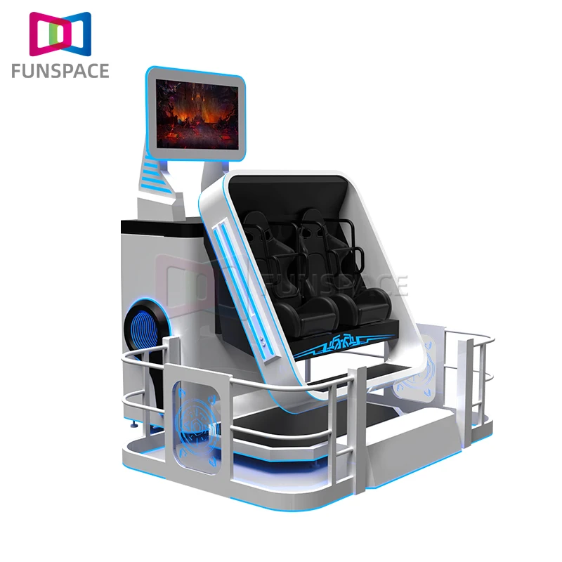 Funspace 2 Seats 9D Vr 360 Rotation Roller Coaster Machine Motion Simulator For Virtual Reality Simulation Rides