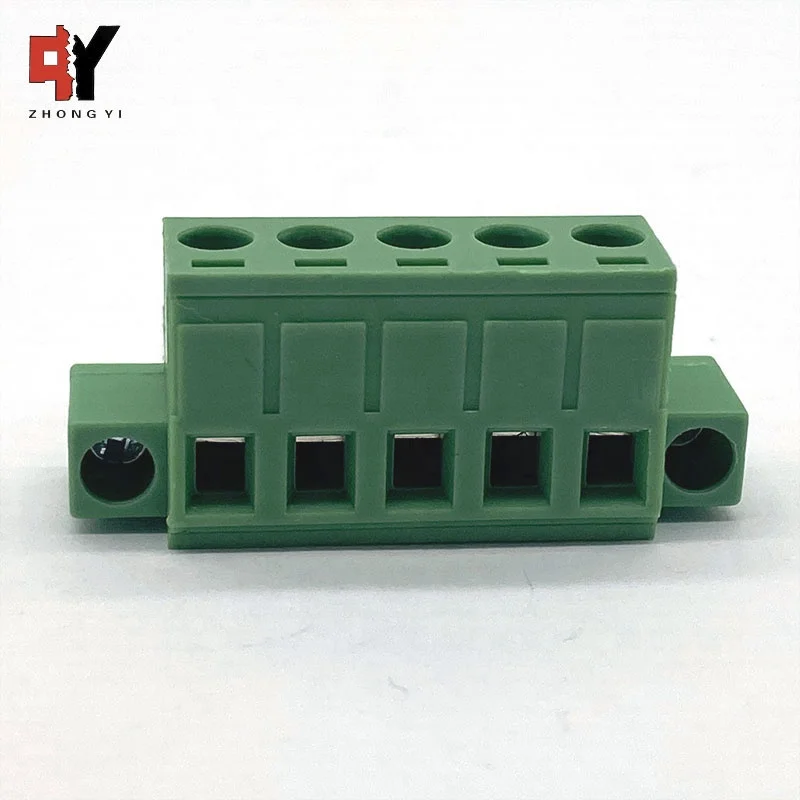 Screw Terminal Block 6 Poles HQ2EDGKM-7.5/7.62 mm Pitch Plug-in Terminal Block