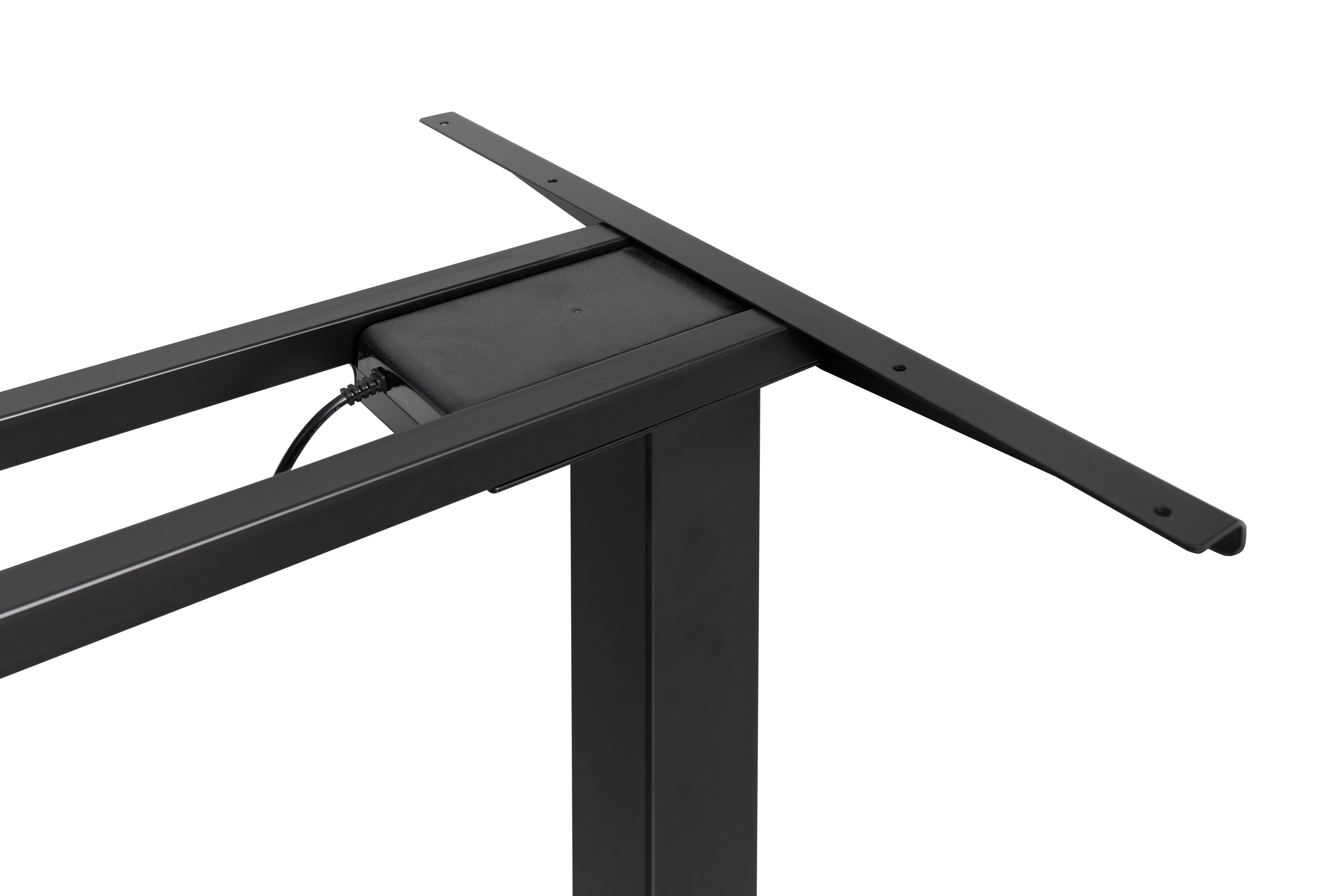 Ergonomic height adjustable sit standing desk frame  for big size tabletop with square metal desk leg