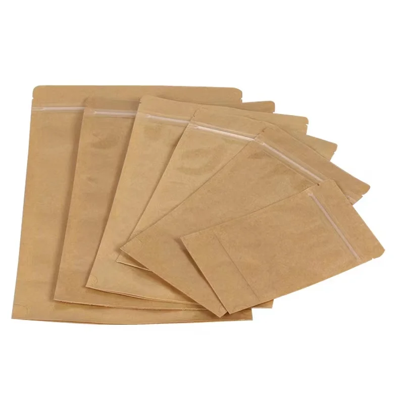 Factory Direct Sales Composite Paper Bag Kraft Paper Kraft Paper Bag Ziplock