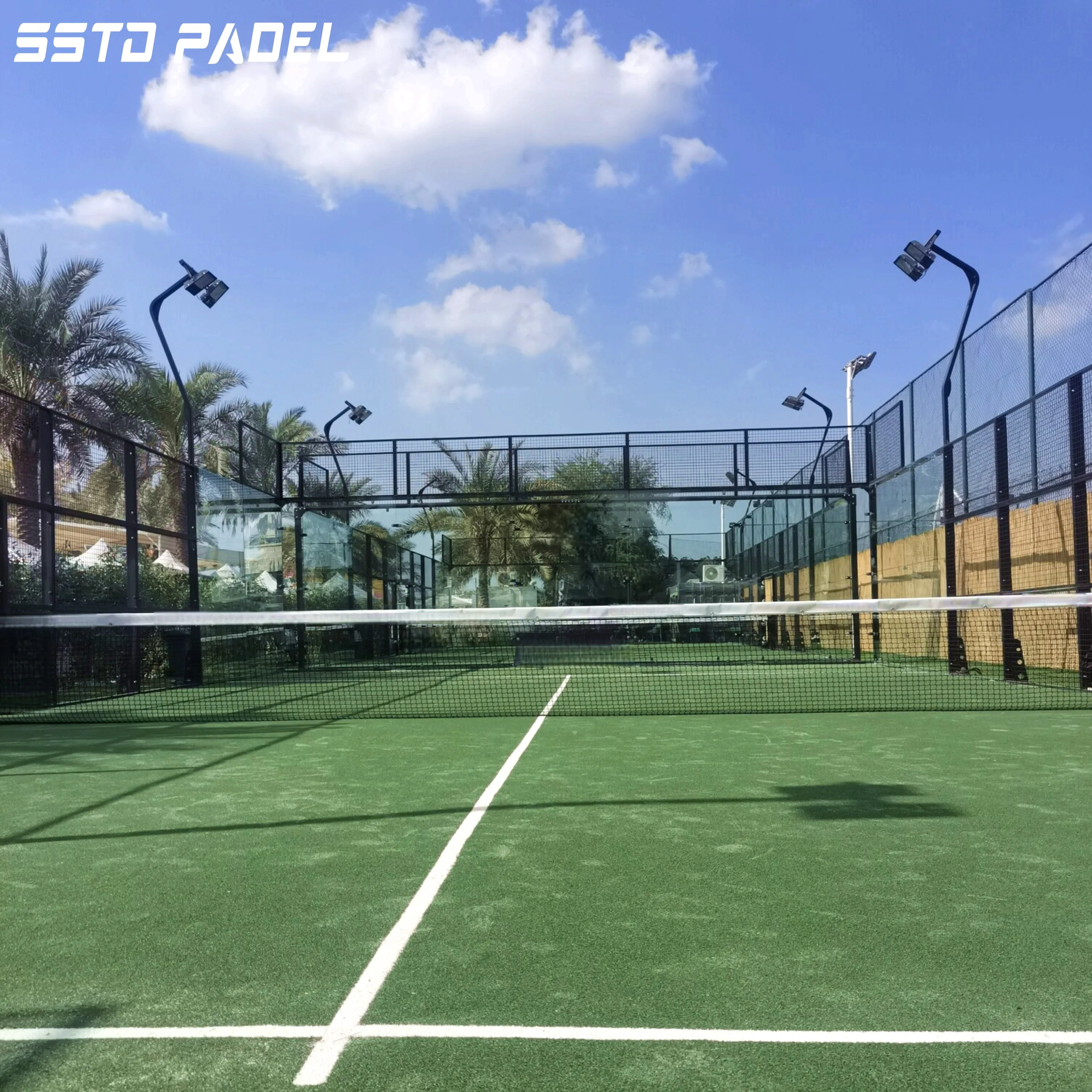 Full Set of Classical padel court padle tennis court 10x20m tennis court grass fence netting