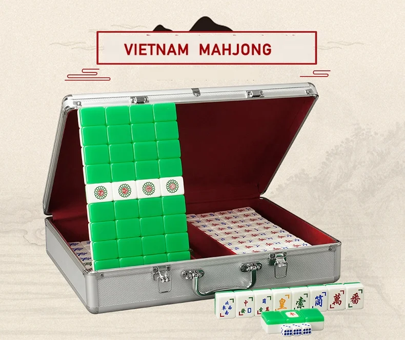 Regular Melamine Family Entertainment Packaging Custom Automatic Vietnam Mahjong Set