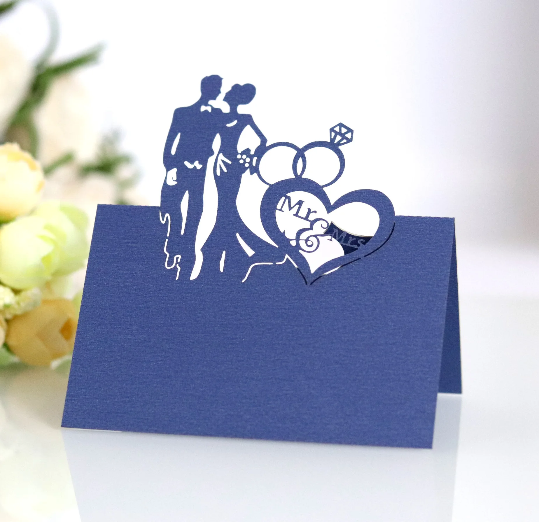 Wedding Decoration Supplies Buffet Table Reception Counter Name Arrangement Name Cards for Guests Table Top Invitation Cards