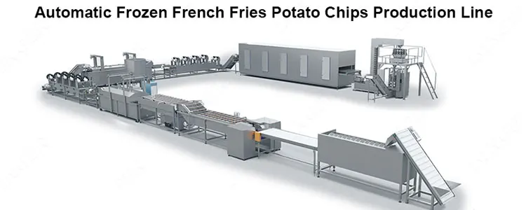 India Factory Supply Frozen Flakes French Fries Making Machine Production Sweet Potato Chips Line For Sale