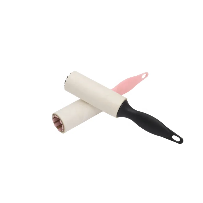 Hot selling reusable custom Plastic Clothes Cleaning Lint Roller Sticky With Mini Handle  2  set
