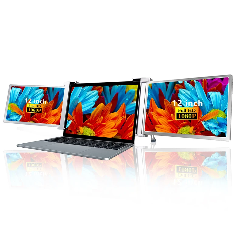 12 inch dual screen computer extender consumer electronics 1080p lcd ips screen goods for business