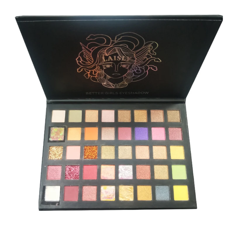 Private Label OEM Product 2020 Beautiful 40 Color Shimmer Matte Eye shadow Palette Paperboard Material Package