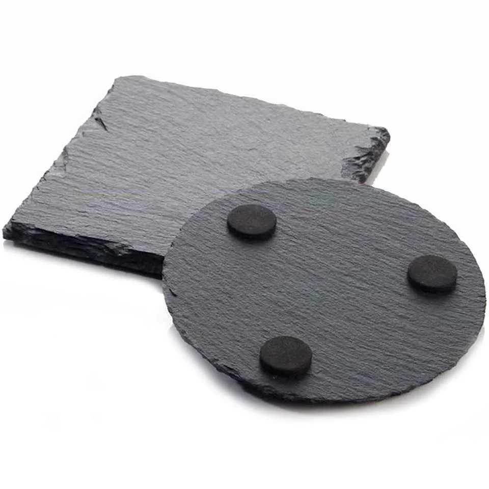 Customize Slate Coasters Square Slate Rock Heart Shaped Engraved Coaster For Glasses