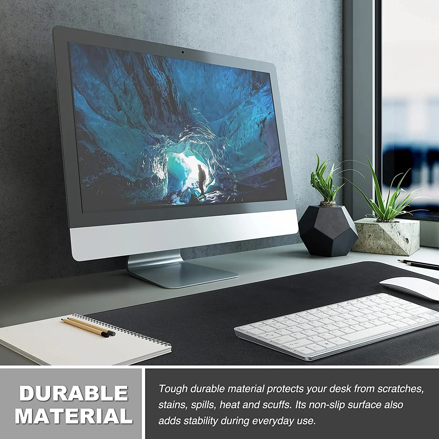 CR Factory Custom Logo Printed Non Slip Office Home Keyboard Mat Pad PVC PU Leather Pad Protector Desk Mat Esports Gaming